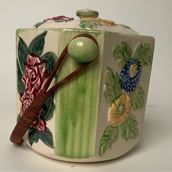 Vintage Japanese biscuit/cookie jar with lid - Picture 9 of 16